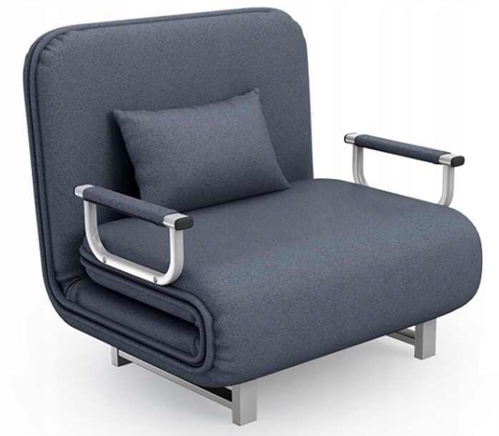 Sofa amerykanka NEW YORK rozkładana szara tkanina jednoosobowa