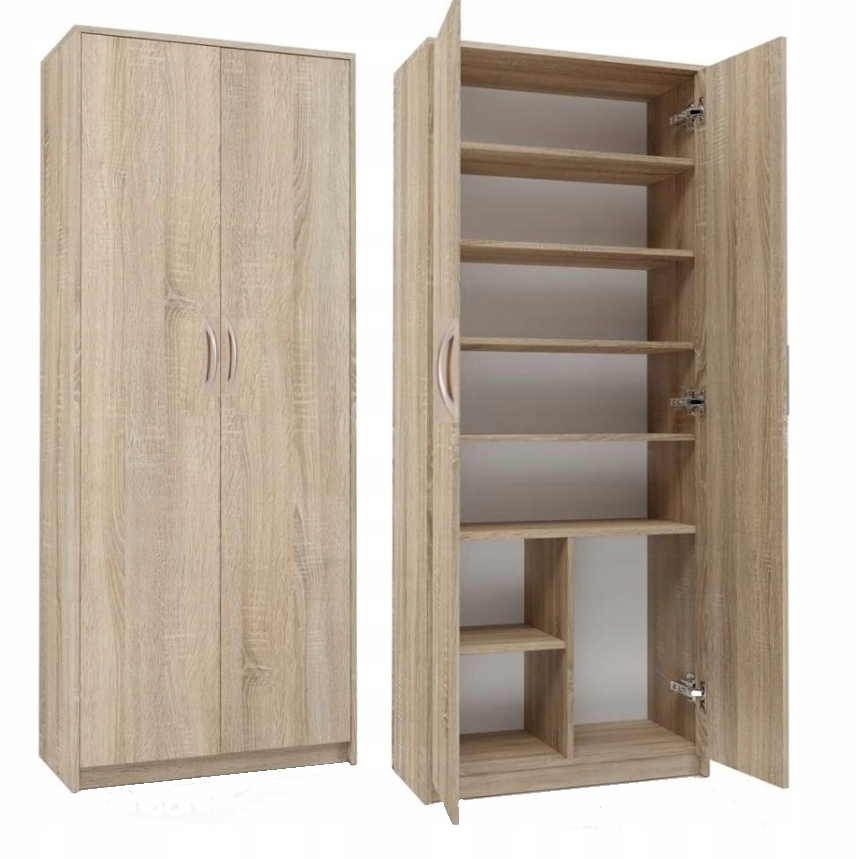 Szafa ubraniowa 74cm z półkami SARA. Dąb Sonoma