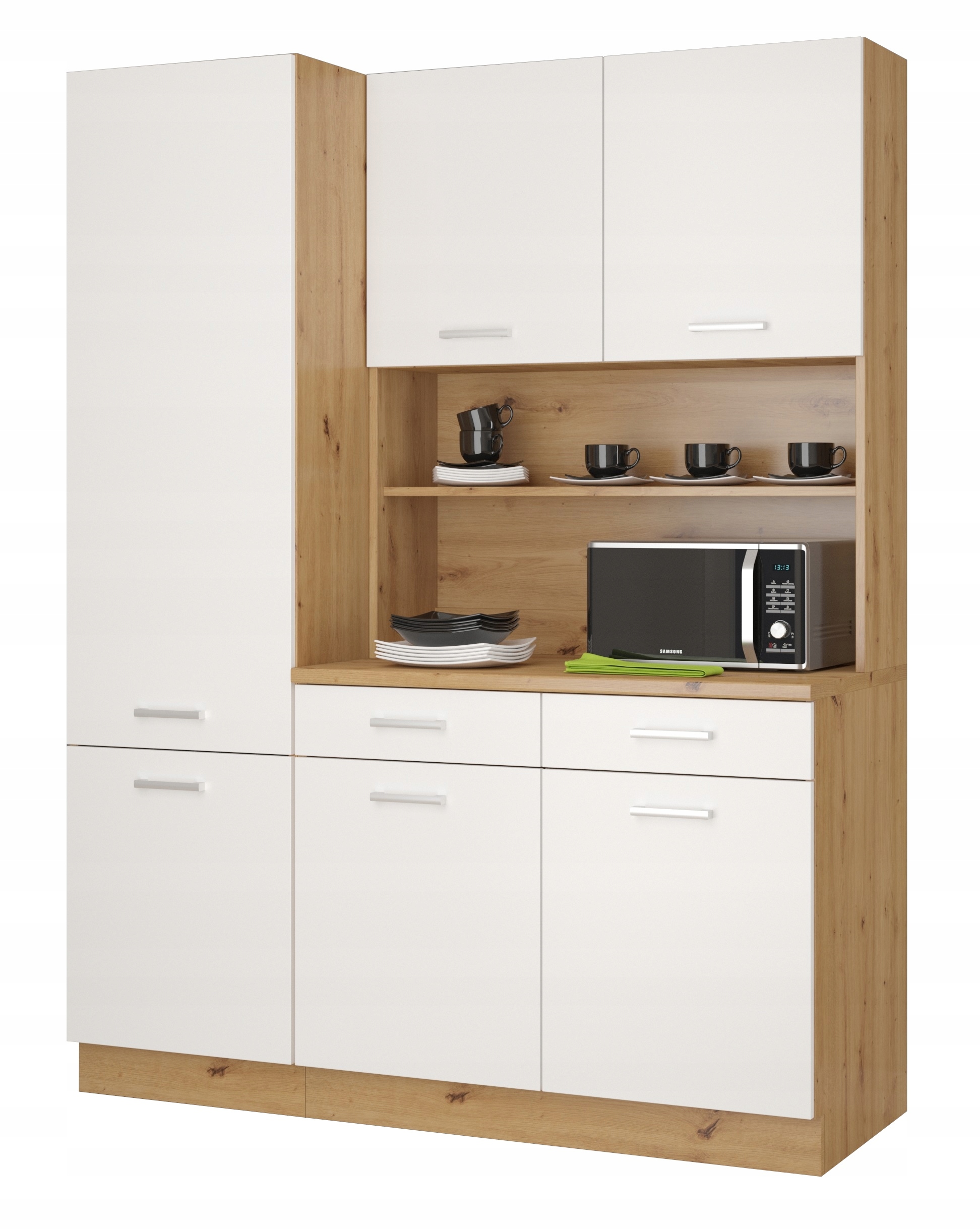 Kredens bufet do kuchni zestaw mebli kuchennych 150 cm MOKKA biały Kod producenta MOKKA_K150