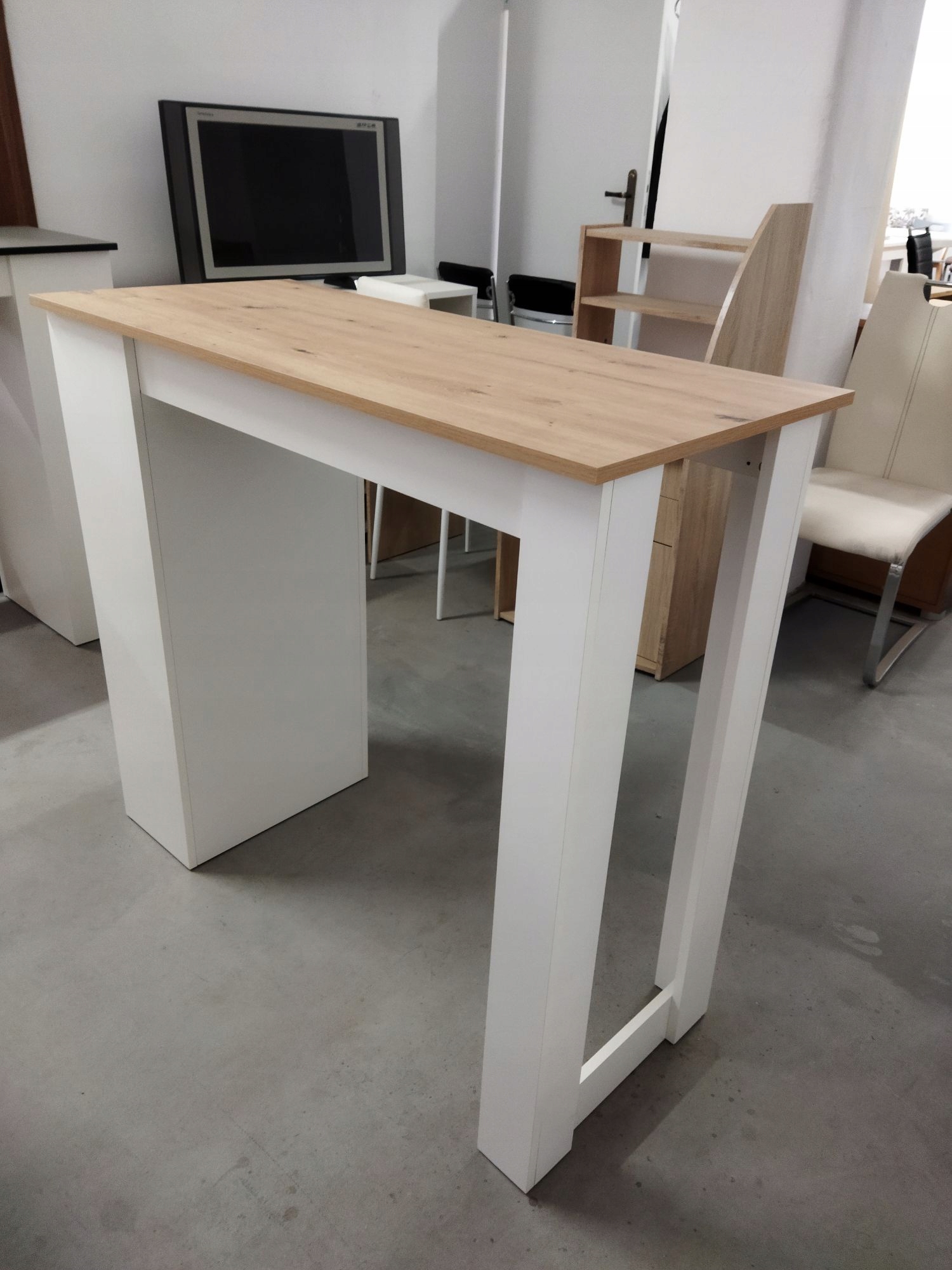 Stolik barowy bar biały dąb artisan wyspa kuchenna 115x103 Mohito Marka SFM