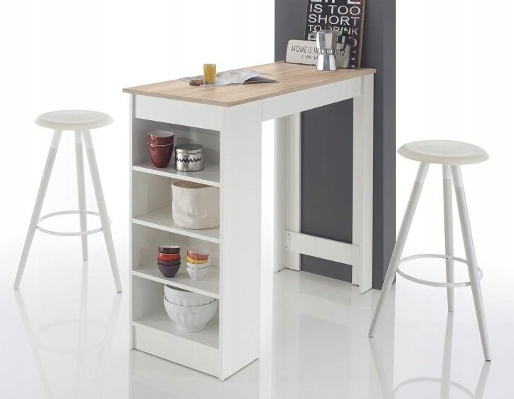 Stolik barowy bar biały dąb artisan wyspa kuchenna 115x103 Mohito Kolor blatu dąb artisan